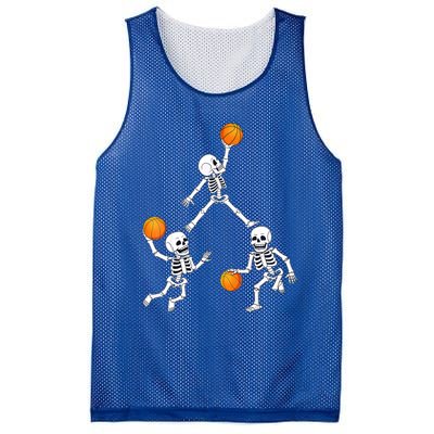 Basketball Halloween Skeleton Dunking Dribble Boys Teen Mesh Reversible Basketball Jersey Tank