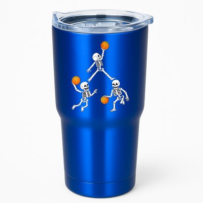 Basketball Halloween Skeleton Dunking Dribble Boys Teen Tumbler