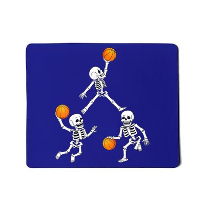 Basketball Halloween Skeleton Dunking Dribble Boys Teen Mousepad