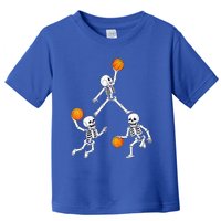 Basketball Halloween Skeleton Dunking Dribble Boys Teen Toddler T-Shirt