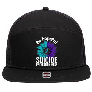 Be Hopeful Suicide Prevention Week 7 Panel Mesh Trucker Snapback Hat