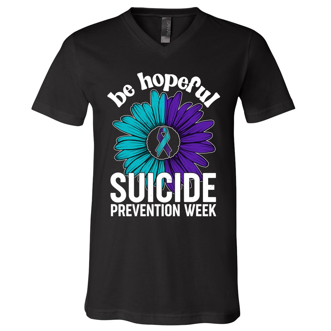 Be Hopeful Suicide Prevention Week V-Neck T-Shirt