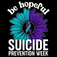 Be Hopeful Suicide Prevention Week Flat Bill Trucker Hat