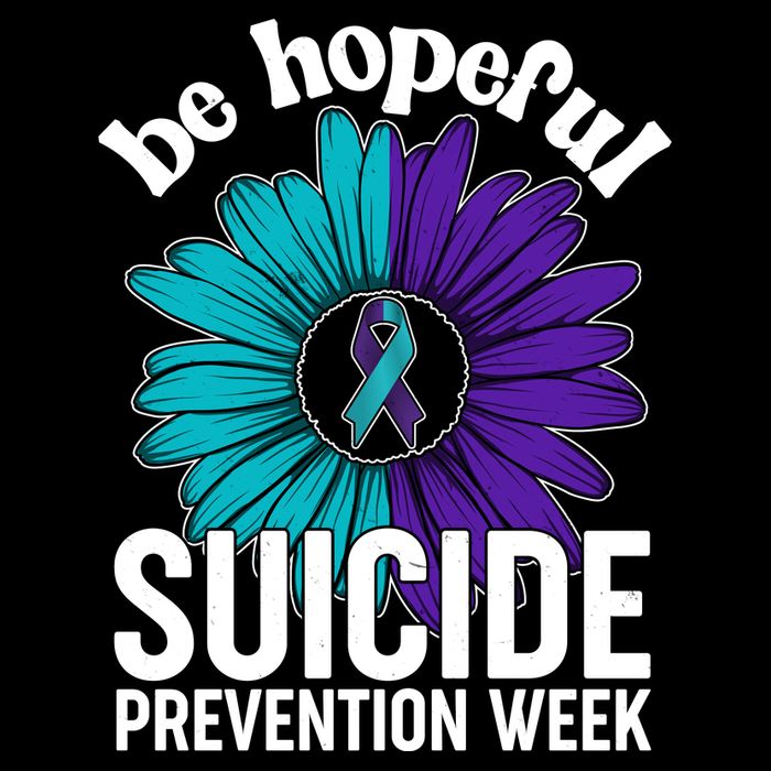 Be Hopeful Suicide Prevention Week Flat Bill Trucker Hat