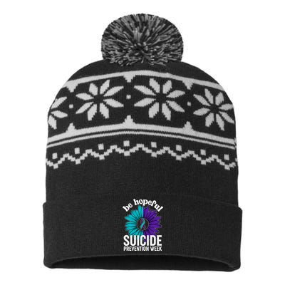 Be Hopeful Suicide Prevention Week USA-Made Snowflake Beanie