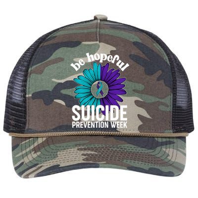 Be Hopeful Suicide Prevention Week Retro Rope Trucker Hat Cap