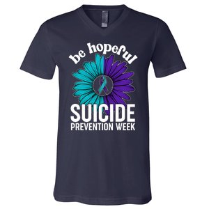 Be Hopeful Suicide Prevention Week V-Neck T-Shirt