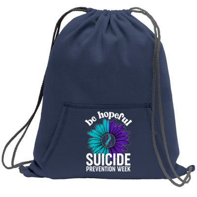 Be Hopeful Suicide Prevention Week Sweatshirt Cinch Pack Bag