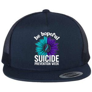 Be Hopeful Suicide Prevention Week Flat Bill Trucker Hat