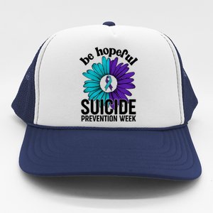 Be Hopeful Suicide Prevention Week Trucker Hat