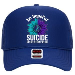 Be Hopeful Suicide Prevention Week High Crown Mesh Back Trucker Hat