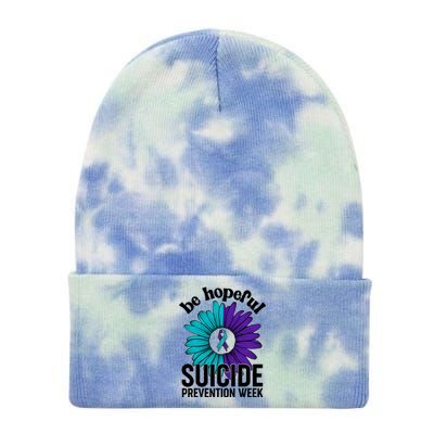 Be Hopeful Suicide Prevention Week Tie Dye 12in Knit Beanie