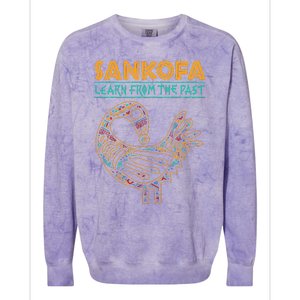 Black History Sankofa African Bird Juneteenth Colorblast Crewneck Sweatshirt