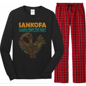 Black History Sankofa African Bird Juneteenth Long Sleeve Pajama Set