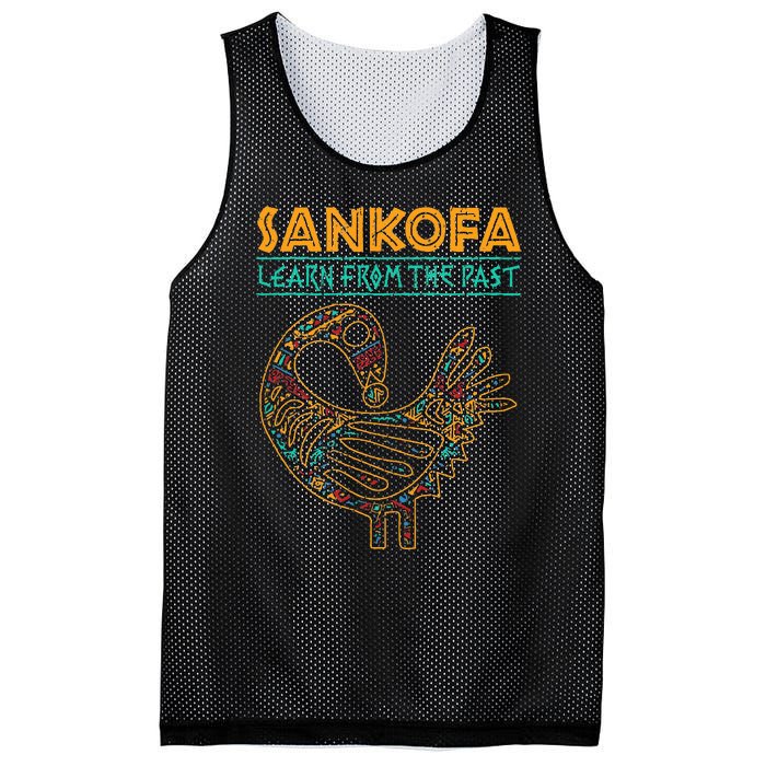 Black History Sankofa African Bird Juneteenth Mesh Reversible Basketball Jersey Tank