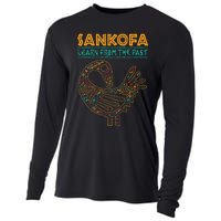 Black History Sankofa African Bird Juneteenth Cooling Performance Long Sleeve Crew