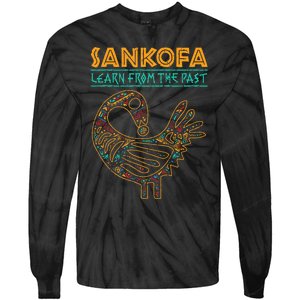 Black History Sankofa African Bird Juneteenth Tie-Dye Long Sleeve Shirt