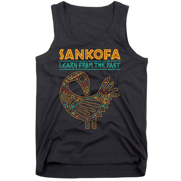 Black History Sankofa African Bird Juneteenth Tank Top