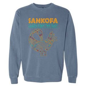 Black History Sankofa African Bird Juneteenth Garment-Dyed Sweatshirt