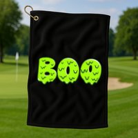 Boo Halloween Slime Golf Towel