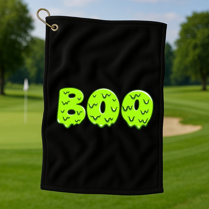 Boo Halloween Slime Golf Towel