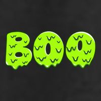 Boo Halloween Slime Golf Towel
