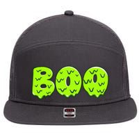 Boo Halloween Slime 7 Panel Mesh Trucker Snapback Hat