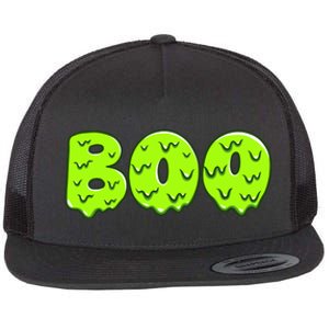 Boo Halloween Slime Flat Bill Trucker Hat