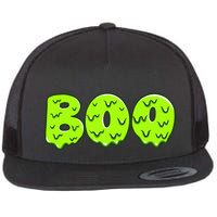 Boo Halloween Slime Flat Bill Trucker Hat