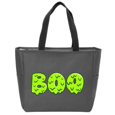 Boo Halloween Slime Zip Tote Bag