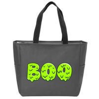 Boo Halloween Slime Zip Tote Bag