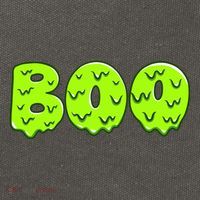 Boo Halloween Slime Cotton Canvas Backpack