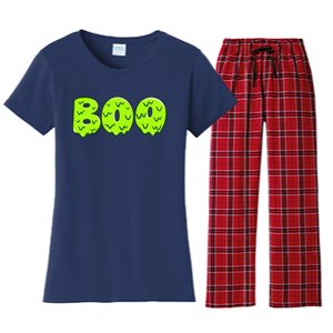 Boo Halloween Slime Women's Flannel Pajama Set