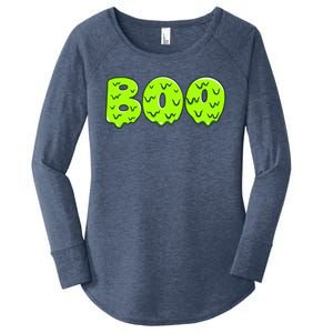 Boo Halloween Slime Women's Perfect Tri Tunic Long Sleeve Shirt