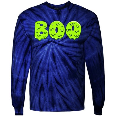 Boo Halloween Slime Tie-Dye Long Sleeve Shirt