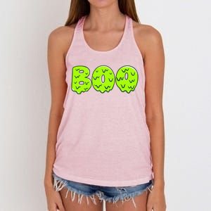 Boo Halloween Slime Women's Knotted Racerback Tank