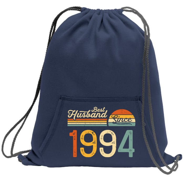 Best Husband Since 1994 Retro 30th Wedding Anniversary Sweatshirt Cinch Pack Bag