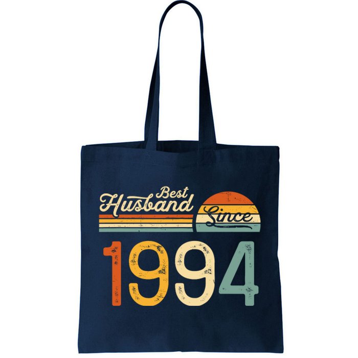 Best Husband Since 1994 Retro 30th Wedding Anniversary Tote Bag