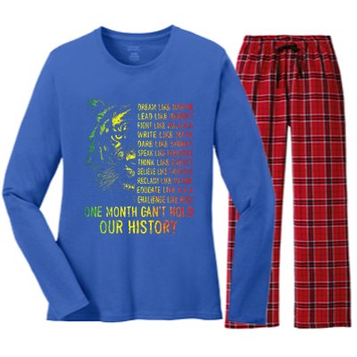 Black History Shirtsblack History Month Dream Like Martin Women's Long Sleeve Flannel Pajama Set 