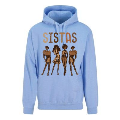 Black History Sistas Melanin Pride African American Unisex Surf Hoodie