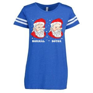 Botox Humor Santa Womens Plastic Surgeon Botox Christmas Enza Ladies Jersey Football T-Shirt