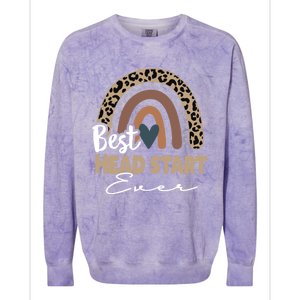 Best Head Start Ever Boho Rainbow Teacher Appreciation Gift Colorblast Crewneck Sweatshirt