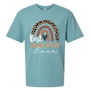 Best Head Start Ever Boho Rainbow Teacher Appreciation Gift Sueded Cloud Jersey T-Shirt