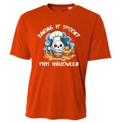 Baking Halloween Season Trick Or Treat Chef Spooky Baker Gift Cooling Performance Crew T-Shirt