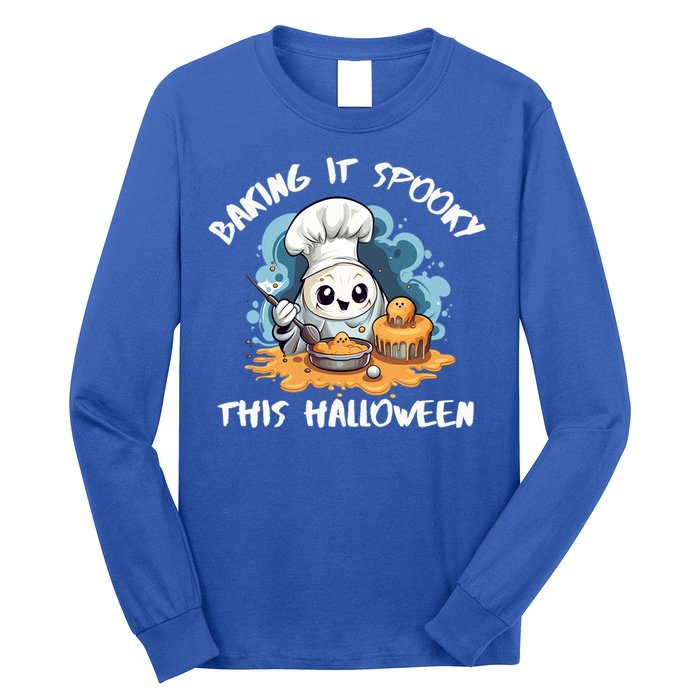 Baking Halloween Season Trick Or Treat Chef Spooky Baker Gift Long Sleeve Shirt