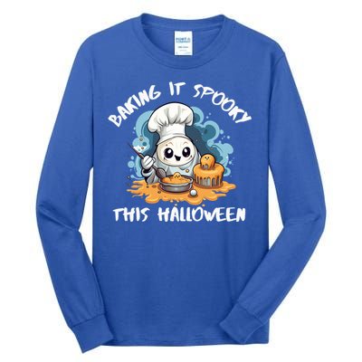 Baking Halloween Season Trick Or Treat Chef Spooky Baker Gift Tall Long Sleeve T-Shirt