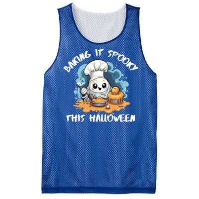 Baking Halloween Season Trick Or Treat Chef Spooky Baker Gift Mesh Reversible Basketball Jersey Tank