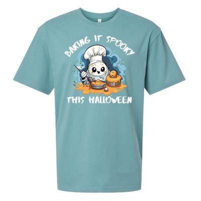 Baking Halloween Season Trick Or Treat Chef Spooky Baker Gift Sueded Cloud Jersey T-Shirt