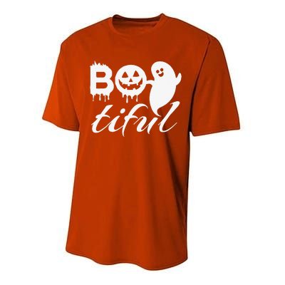 Bootiful Halloween Scary Creepy Spooky Pumpkin Performance Sprint T-Shirt