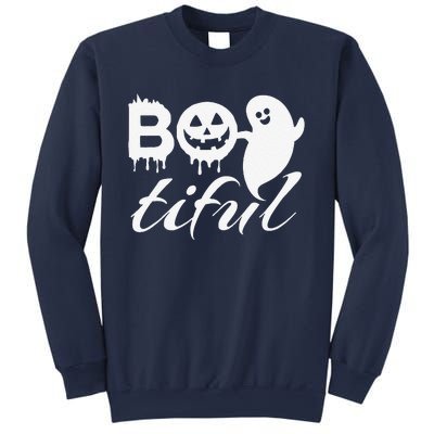 Bootiful Halloween Scary Creepy Spooky Pumpkin Sweatshirt